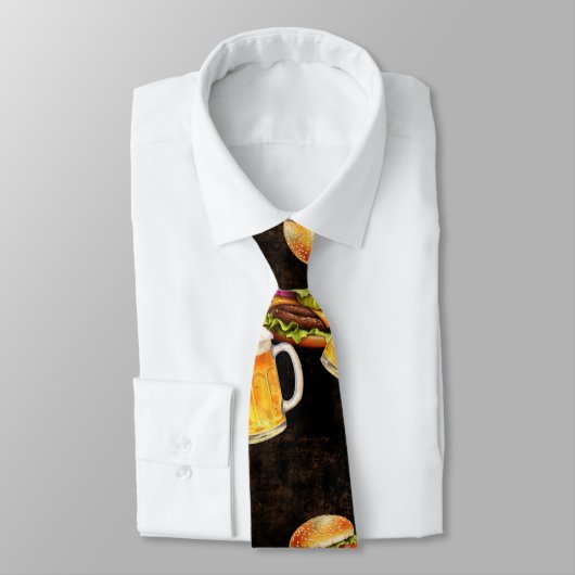 Hamburger Bier im Dunkeln Krawatte (Gebunden)