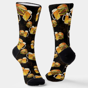 Hamburger Bier im Dunkeln Socken