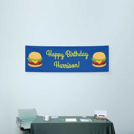 Hamburger Birthday Party Burger Banner (Messeveranstaltung)