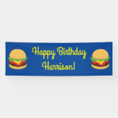 Hamburger Birthday Party Burger Banner (Horizontal)