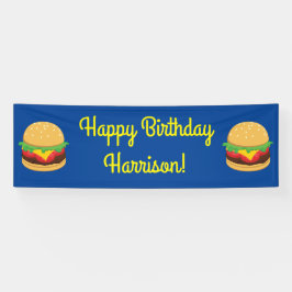 Hamburger Birthday Party Burger Banner