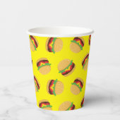 Hamburger Birthday Party Burger Paper Cups Pappbecher (Rückseite)