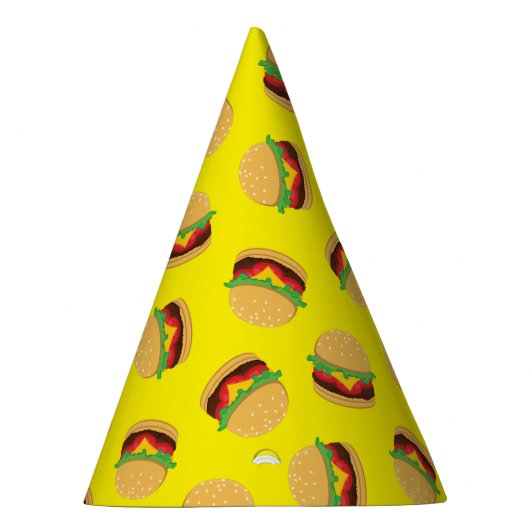 Hamburger Birthday Party Burger Party Hat Partyhütchen (Rechts)