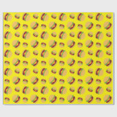 Hamburger Birthday Party Burger Wrapping Paper Geschenkpapier (Flach)