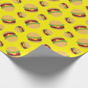 Hamburger Birthday Party Burger Wrapping Paper Geschenkpapier