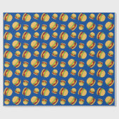 Hamburger Birthday Party Burger Wrapping Paper Geschenkpapier (Flach)