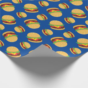 Hamburger Birthday Party Burger Wrapping Paper Geschenkpapier