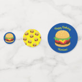 Hamburger Birthday Party Burgers Konfetti (Rückseiten)