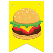 Hamburger Birthday Party Burgers Wimpelkette (Erste Fahne)