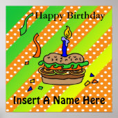 Hamburger Birthday Poster (Vorne)