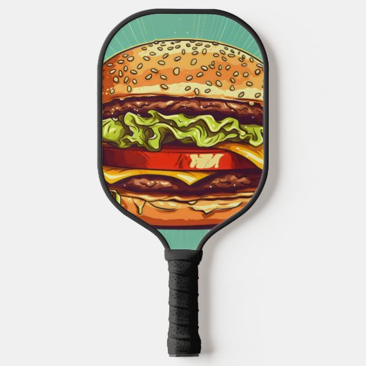 Hamburger Blaster Pickleball Schläger (Vorderseite)