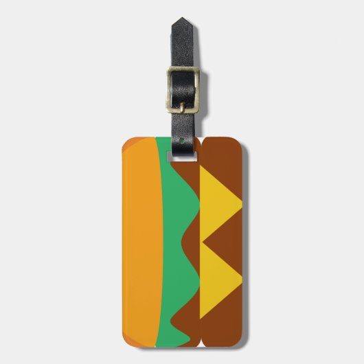 Hamburger Brot Gepäckanhänger (Vorderseite vertikal)