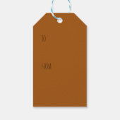 HAMBURGER, BROWN GIFT TAGS GESCHENKANHÄNGER (Rückseite)