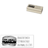 Hamburger Burger Cheeseburger Picnic Food Address Gummistempel (Stempel)