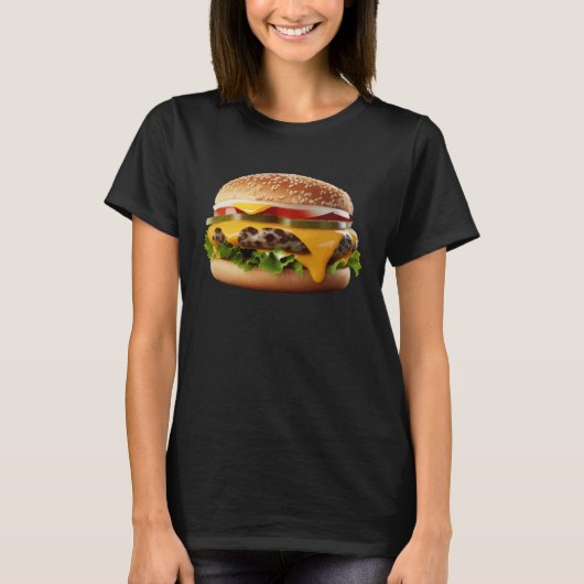 Hamburger Burger Food Day Buns Cheeseburger Grilli T-Shirt (Vorderseite)