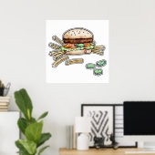 HAMBURGER (BURGER) & FRÜHEN POSTER (Heimbüro)