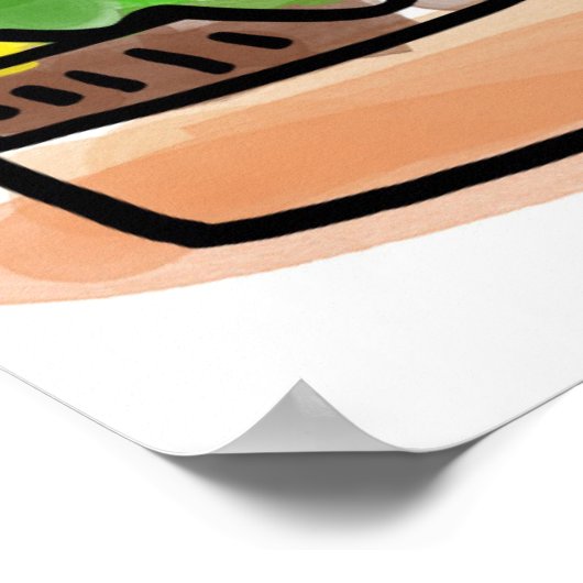 Hamburger Burger-Poster Poster (Ecke)