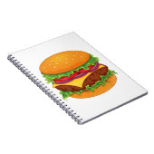 Hamburger Burger Rindfleisch Schweinefleisch Fleis Notizblock (Rechte Seite)
