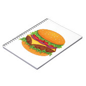 Hamburger Burger Rindfleisch Schweinefleisch Fleis Notizblock (Linke Seite)