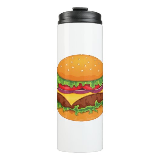 Hamburger Burger Rindfleisch Schweinefleisch Fleis Thermosbecher (Vorderseite)