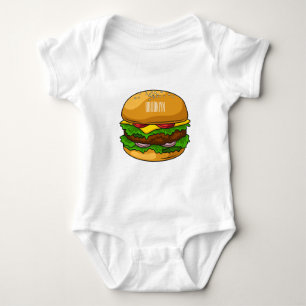 Hamburger Cartoon Baby Strampler
