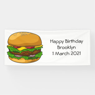 Hamburger Cartoon Banner