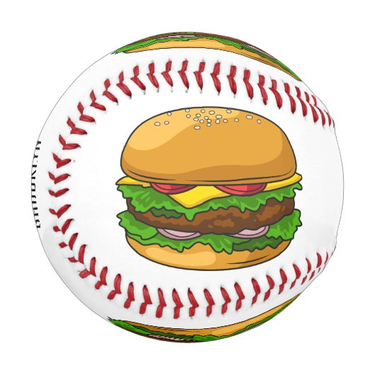 Hamburger Cartoon Baseball (Vorderseite Links)