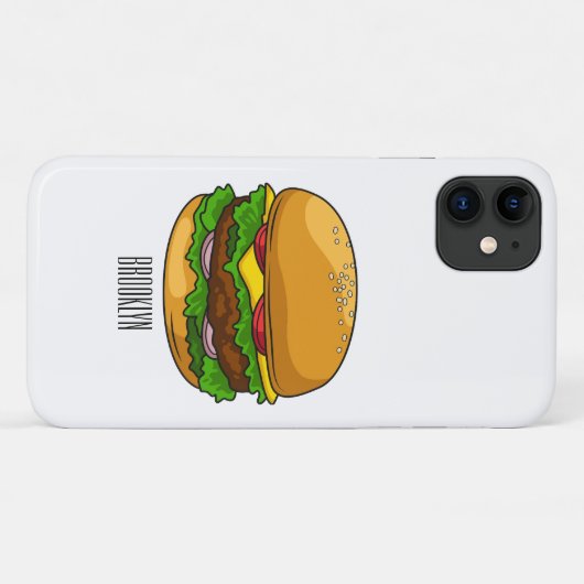 Hamburger Cartoon Case-Mate iPhone Hülle (Rückseite (Horizontal))