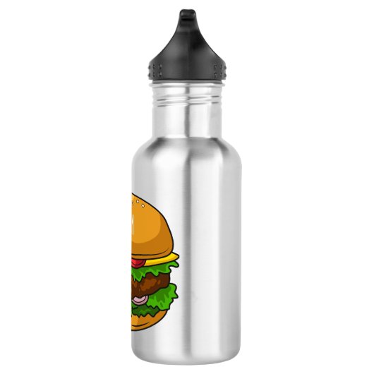 Hamburger Cartoon Edelstahlflasche (Rechts)