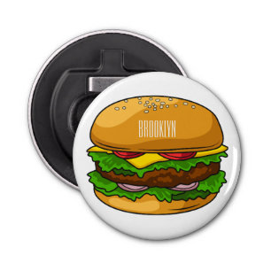 Hamburger Cartoon Flaschenöffner