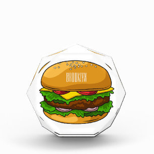 Hamburger Cartoon Fotoblock