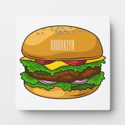 Hamburger Cartoon Fotoplatte (Vorderseite)