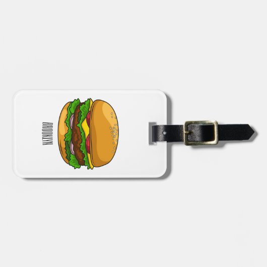 Hamburger Cartoon Gepäckanhänger (Vorderseite horizontal)