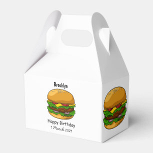 Hamburger Cartoon Geschenkschachtel