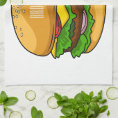 Hamburger Cartoon Geschirrtuch (Gefaltet)