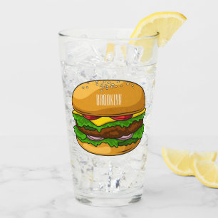 Hamburger Cartoon Glas