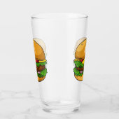 Hamburger Cartoon Glas (Rechts)