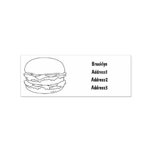 Hamburger Cartoon Gummistempel