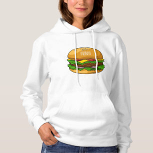 Hamburger Cartoon Hoodie