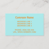 Hamburger Cartoon Illustration Visitenkarte (Rückseite)