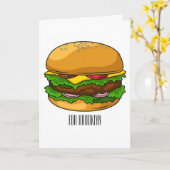 Hamburger Cartoon Karte (Gelbe Blume)