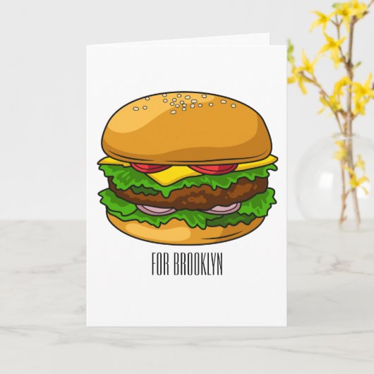 Hamburger Cartoon Karte (Gelbe Blume)