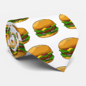Hamburger Cartoon Krawatte (Gerollt)