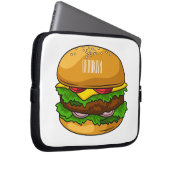 Hamburger Cartoon Laptopschutzhülle (Vorne Rechts)