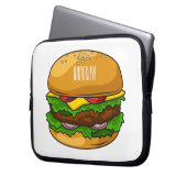 Hamburger Cartoon Laptopschutzhülle (Vorderseite Links)