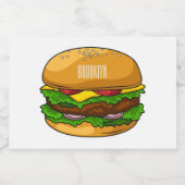 Hamburger Cartoon Lebensmitteletikett (Einzelnes Label)