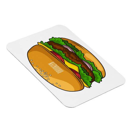 Hamburger Cartoon Magnet (Rechte Seite)
