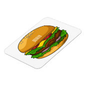 Hamburger Cartoon Magnet (Linke Seite)