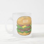 Hamburger Cartoon Mattglastasse (Links)