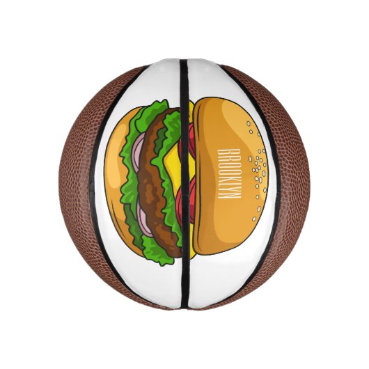 Hamburger Cartoon Mini Basketball (Vertikal)